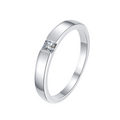 Hayesaura | Unisex Princess Square Minimalist Moissanite Band