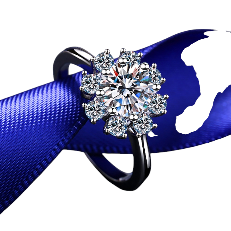 Hayesaura | Helia Sunflower Eight-Prong Moissanite Proposal Ring
