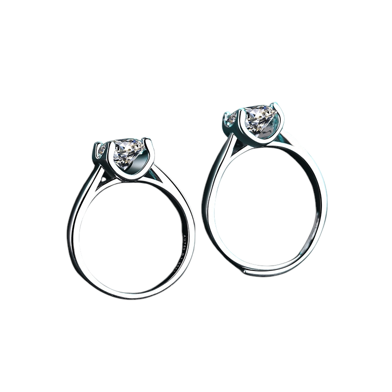 Hayesaura | Classic Korean Bull Head Brilliant Moissanite Ring