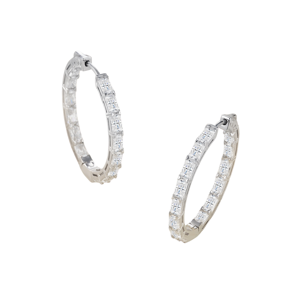 Hayesaura | Minimalist Architecture O-Ring Eternity Hoops | Office Siren Daily Ear-Clasp