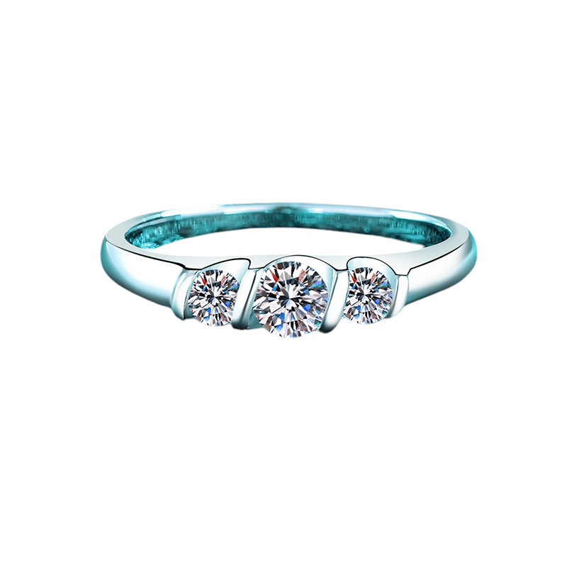 Hayesaura | Sculptural Wave Asymmetric Full Moissanite Band
