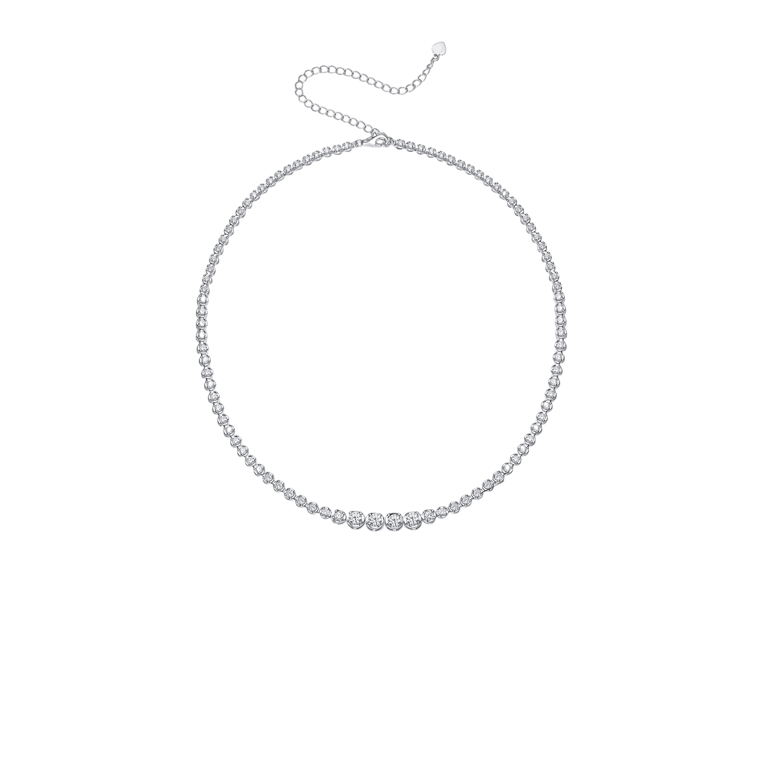 Hayesaura | Light Matrix 18K Plated Full-Row Moissanite | High-Society Luxurious Tennis Necklace