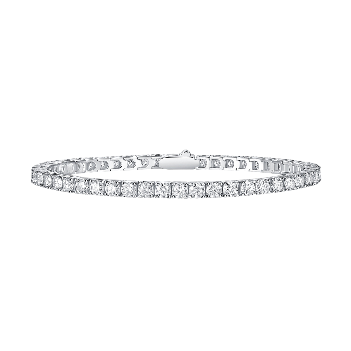 Hayesaura | Cyber Y2K 18K Plated Industrial Link Moissanite Tennis Bracelet | Avant-Garde Unisex Statement
