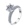 Hayesaura | Classic Half-Eternity Micro-Pave Moissanite Stacking Band