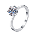 Hayesaura | Winter Snowflake Six-Prong Ice Moissanite Cluster Ring