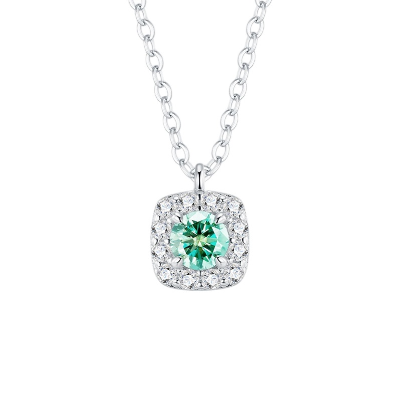 Hayesaura | Regal Heritage 18K Plated Emerald Cut Moissanite | Old Money Evening Pendant