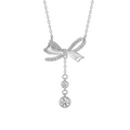 Hayesaura | Sweet Coquette 18K Plated Bowknot Cloud Moissanite | Dreamy High-Cold Necklace