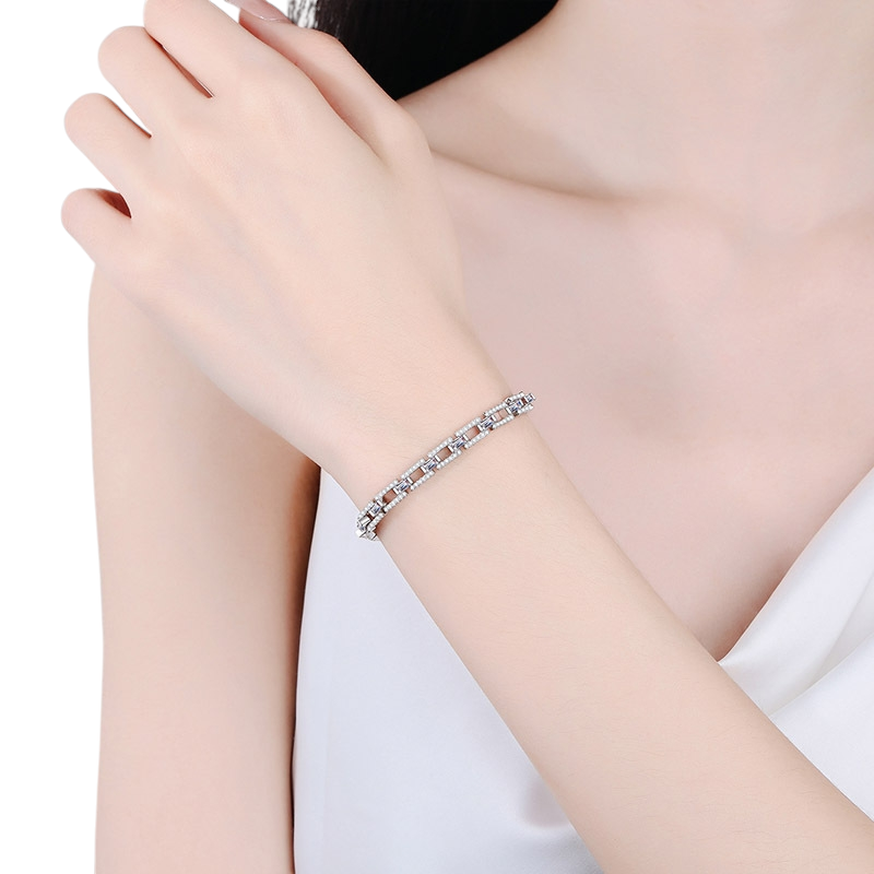 Hayesaura | Grand Gala 18K Plated Luxury Cluster Inlay Bangle | Imposing Western Couture Bracelet