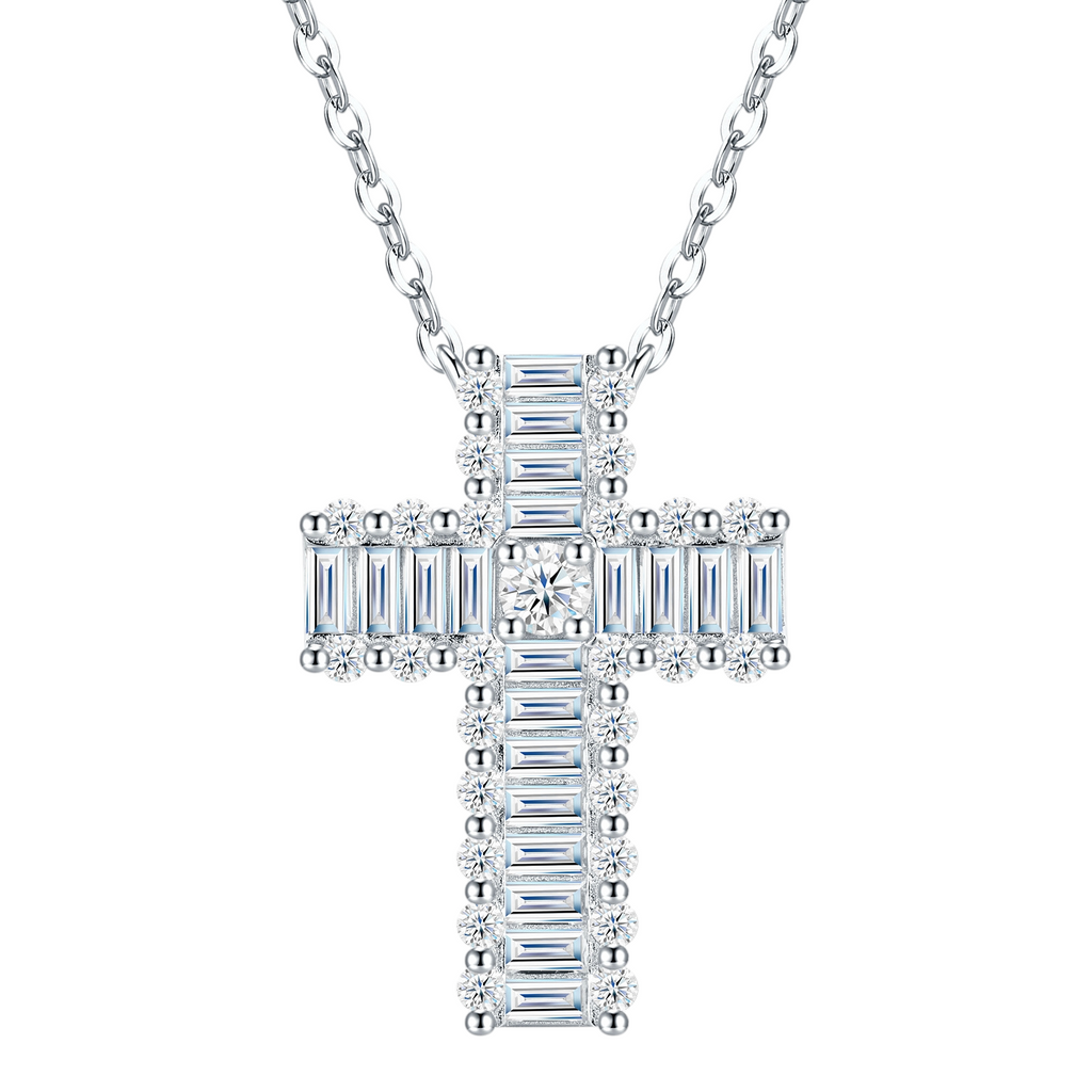 Hayesaura | Avant-Garde 18K Plated Niche Cross Moissanite | Office Siren Architectural Choker