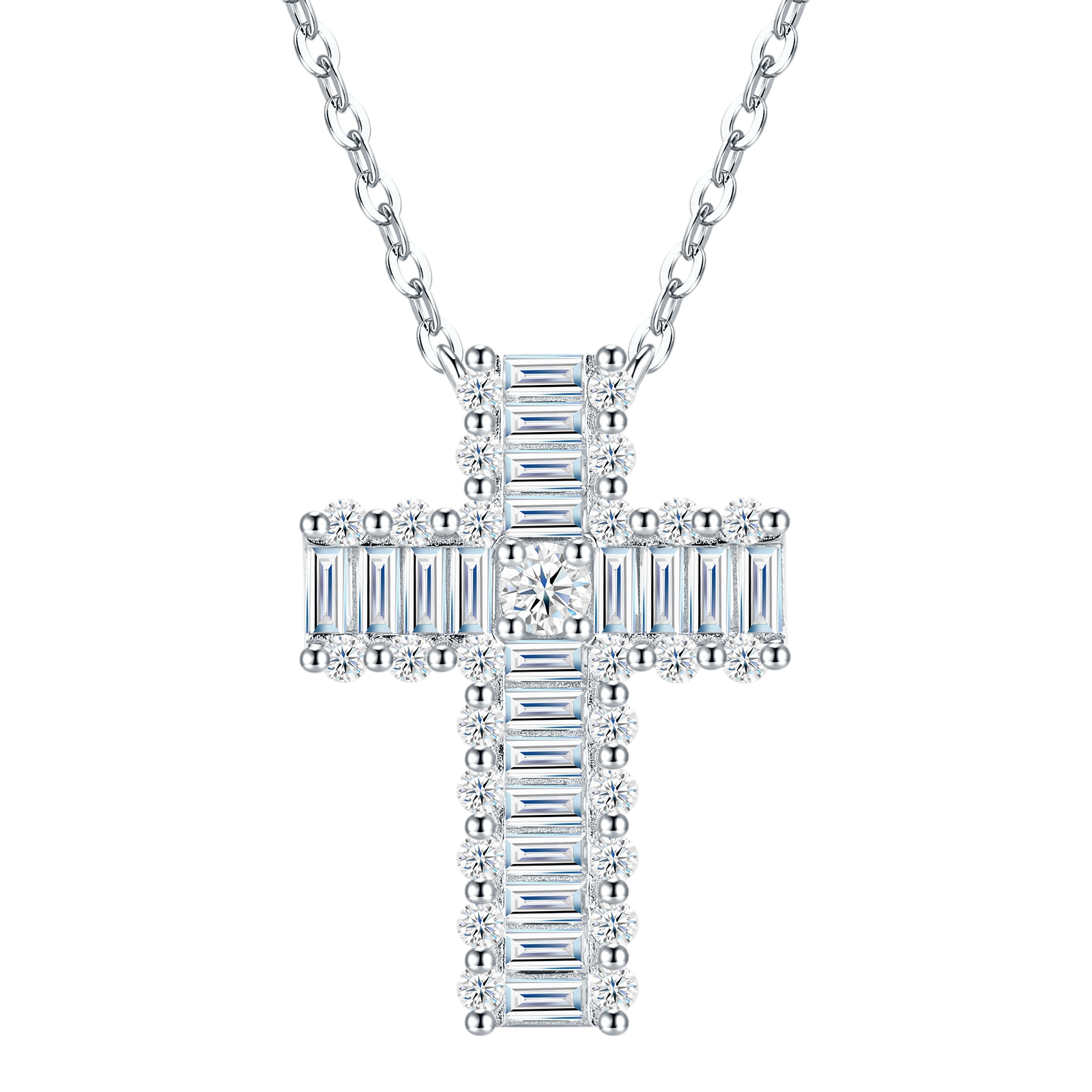 Hayesaura | Avant-Garde 18K Plated Niche Cross Moissanite | Office Siren Architectural Choker