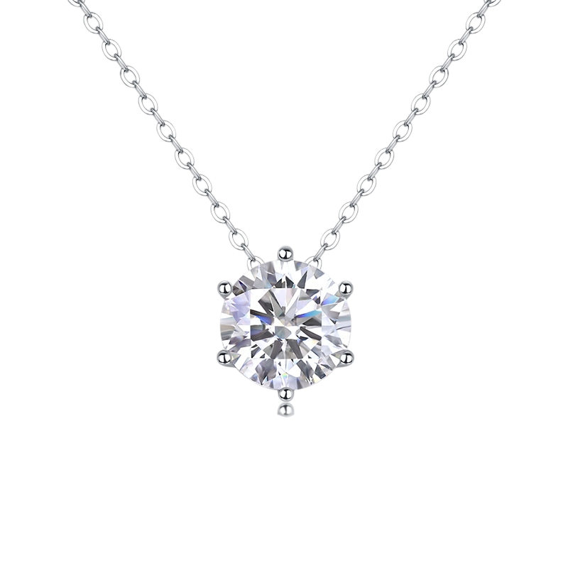 Hayesaura | Euro-Chic Luxury Fine Polished Moissanite Pendant | Vintage Glamour Fashion Statement Necklace