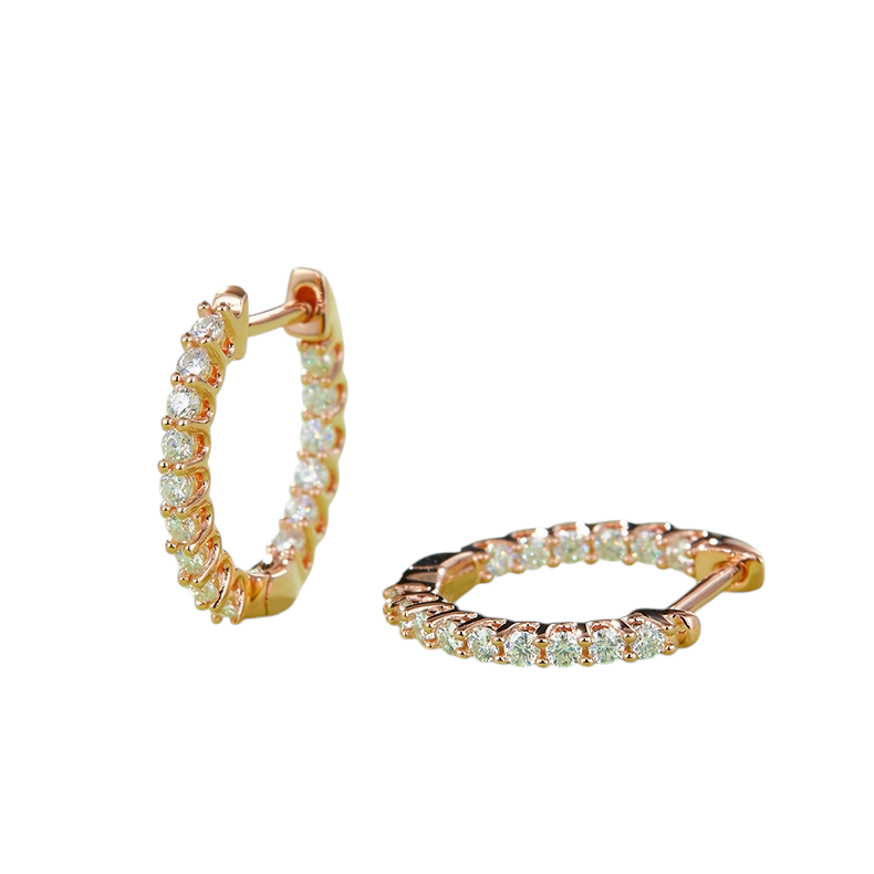 Hayesaura | Office Siren Classic Geometric Moissanite Hoops | Clean Fit Daily Commute Earring