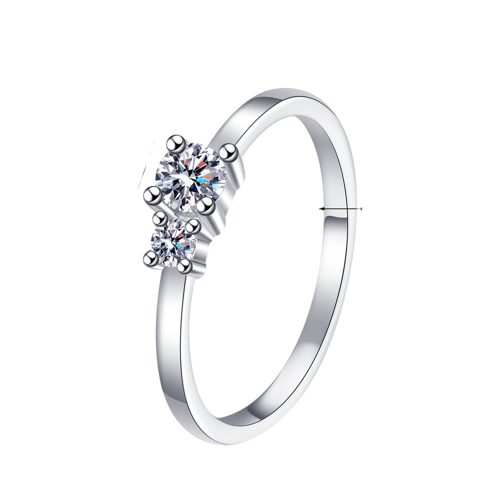 Hayesaura | Clean Fit Delicate Full Moissanite Stacking Band | Office Siren Daily Commute Ring