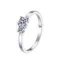 Hayesaura | Clean Fit Delicate Full Moissanite Stacking Band | Office Siren Daily Commute Ring