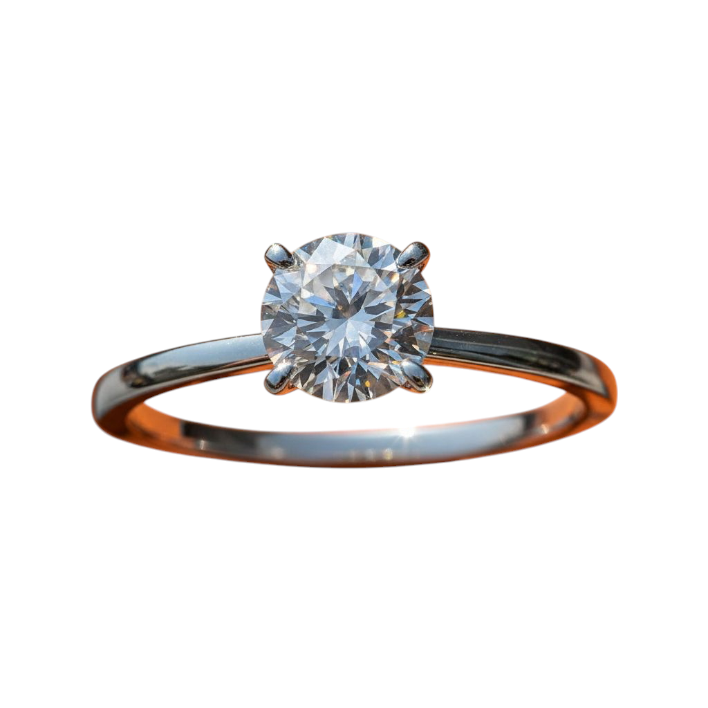 Hayesaura | Premium Closed Band Moissanite Proposal Ring | Minimalist