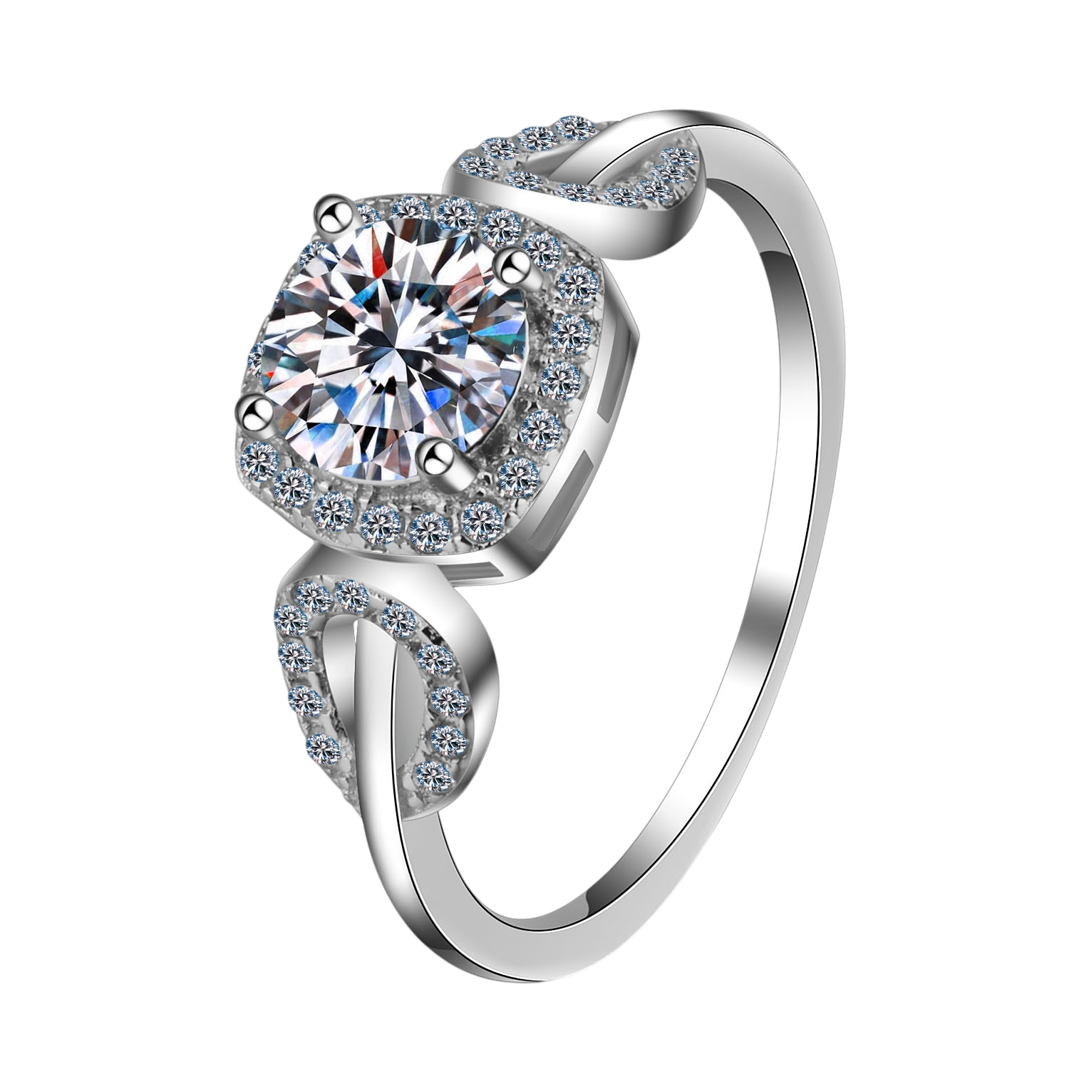 Hayesaura | Botanical Leaf Entwined Moissanite Solitaire Ring