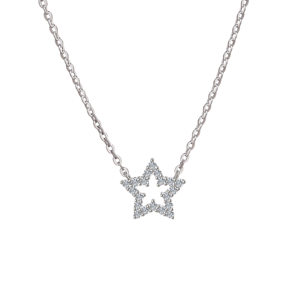 Hayesaura | Cyber Y2K 18K Plated Pentagram Star Moissanite | Rebellious Street Couture Chain