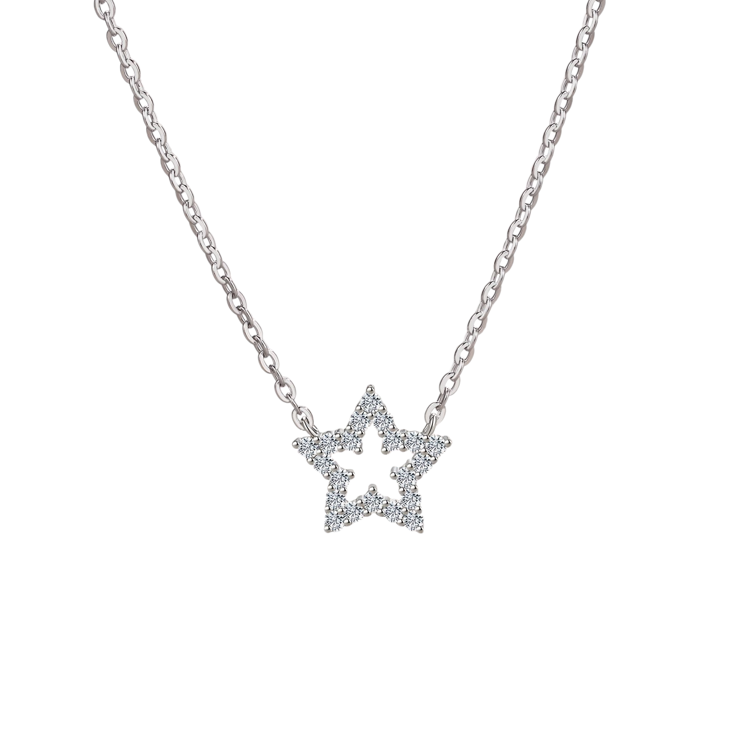 Hayesaura | Cyber Y2K 18K Plated Pentagram Star Moissanite | Rebellious Street Couture Chain
