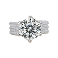 Hayesaura | Luxury 5-Carat Scale Moissanite Proposal Ring | Minimalist