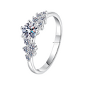 Hayesaura | Delicate Low-Profile Petite Minimalist Moissanite Solitaire