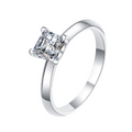 Hayesaura | Iconic Princess Square Cut Four-Prong Moissanite Ring