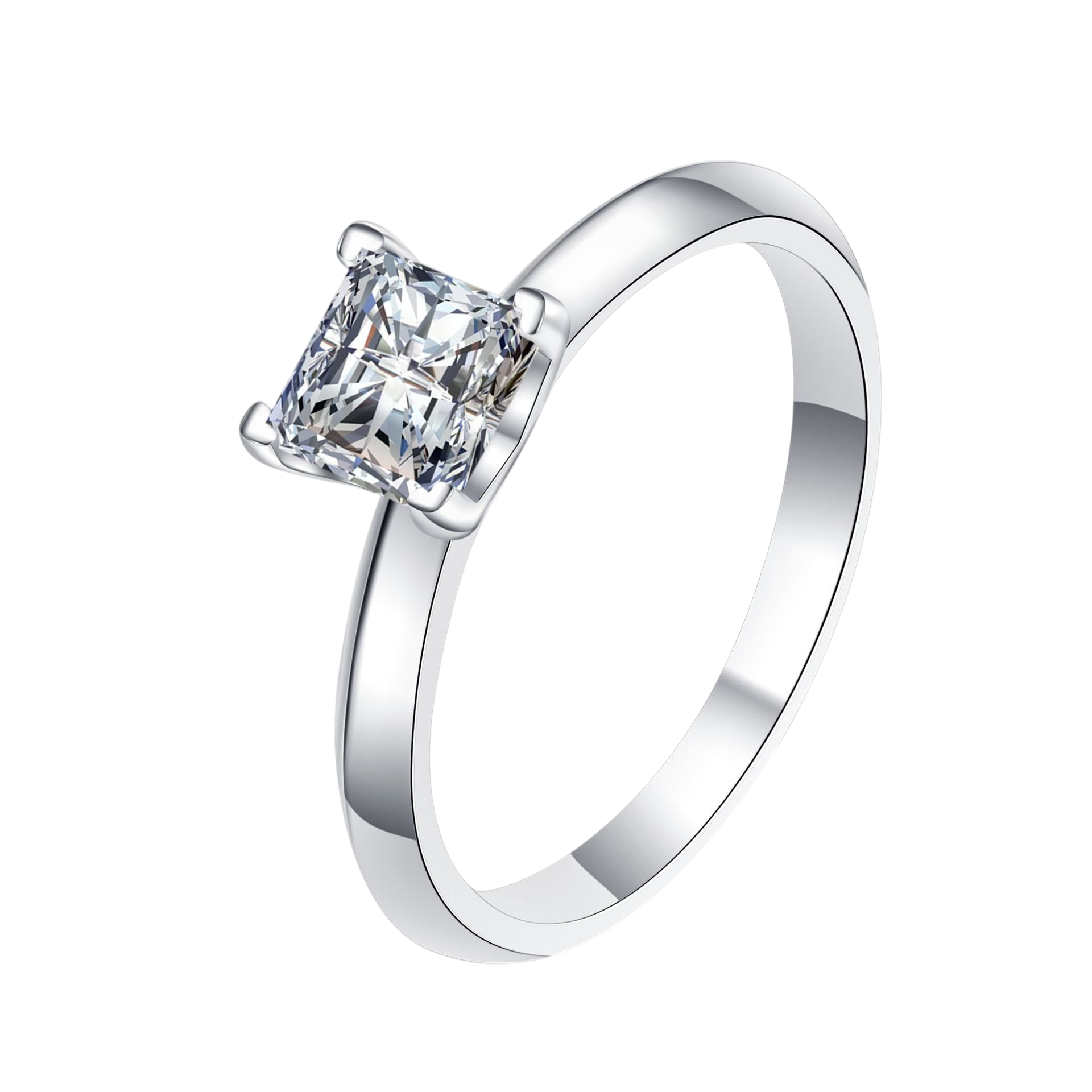 Hayesaura | Iconic Princess Square Cut Four-Prong Moissanite Ring