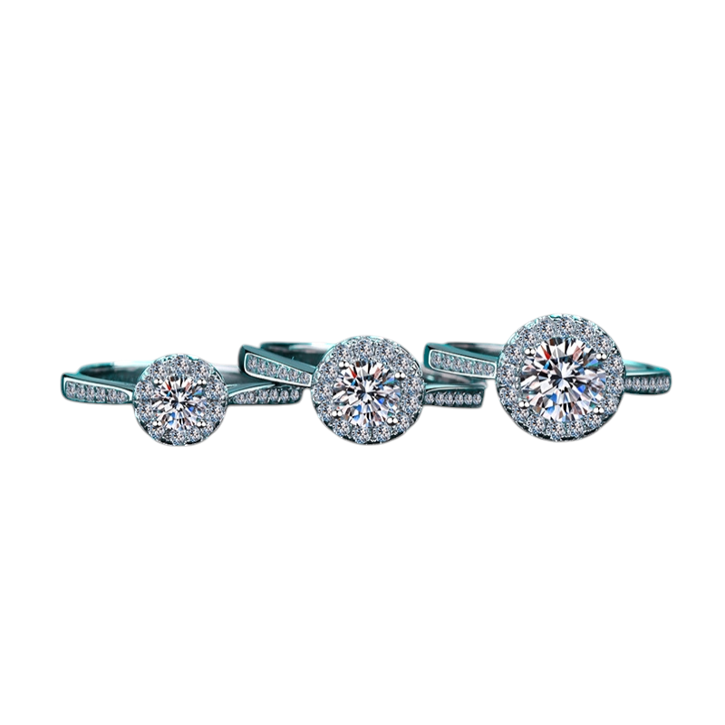 Hayesaura | Modern Bezel-Set Four-Prong Round Moissanite Ring