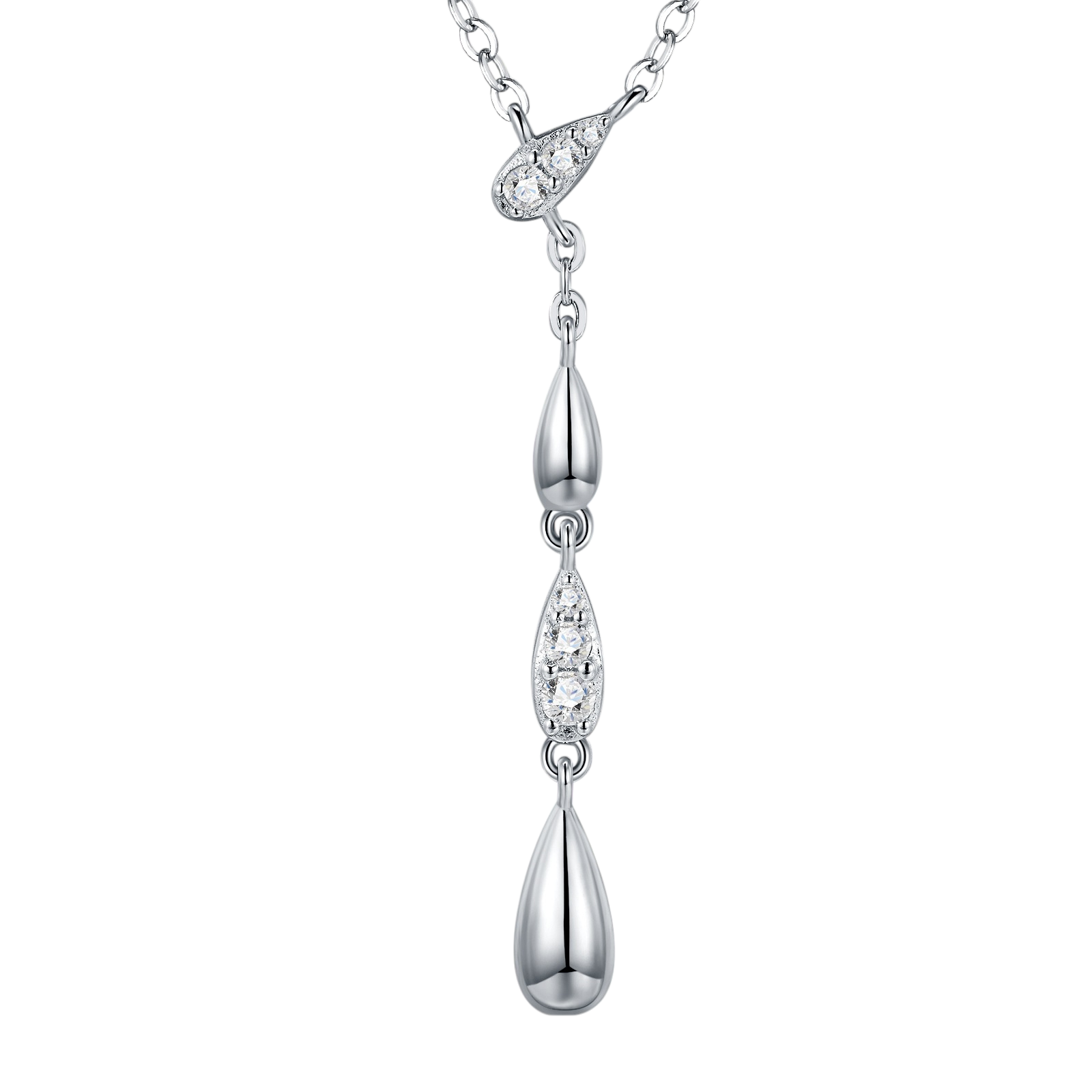 Hayesaura | Avant-Garde Brushed Silver Waterdrop Tassel Pendant | Cyber Y2K Minimalist Choker Necklace