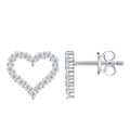 Hayesaura | Parisian Chic 18K Plated Heart Moissanite | Quiet Luxury Romantic Studs