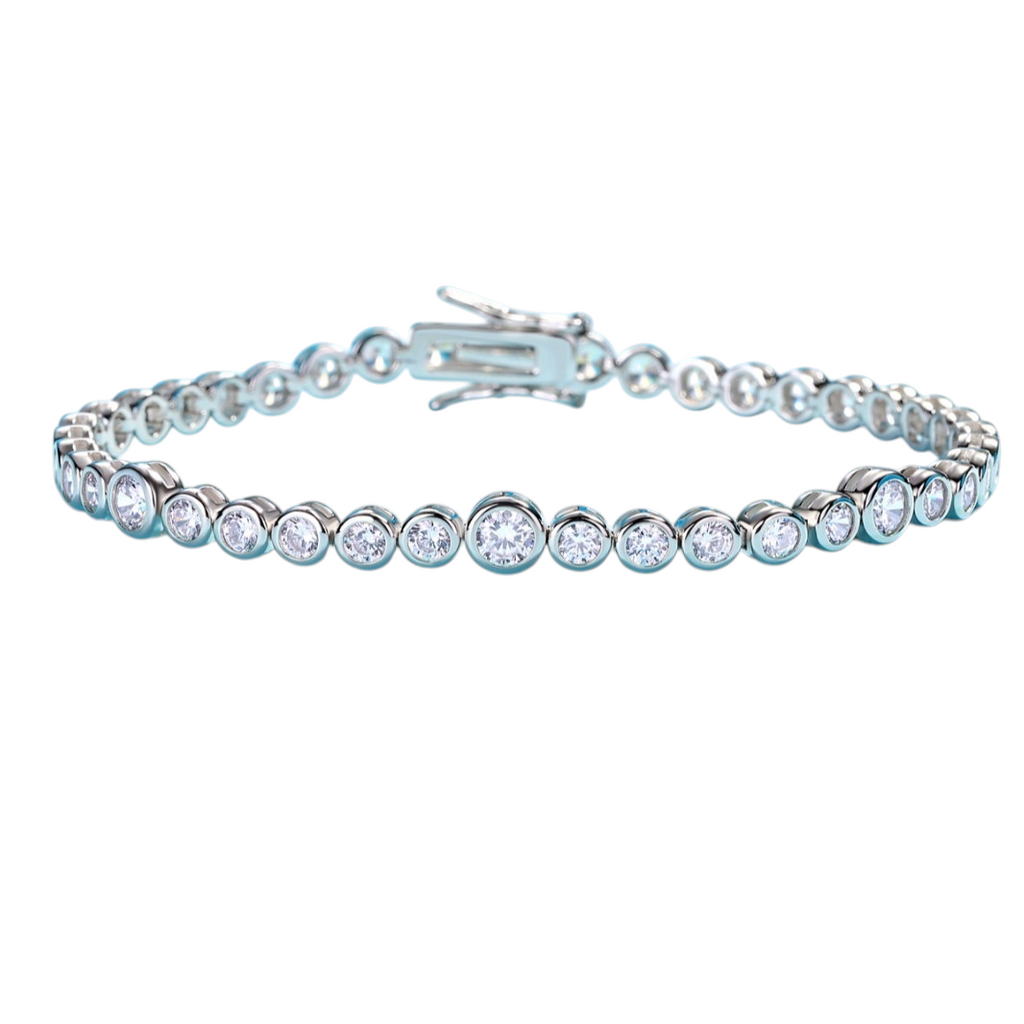 Hayesaura | Urban Heavyweight 18K Plated Hip-Hop Moissanite Tennis Bracelet | Unisex Bold Statement Band