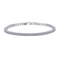 Hayesaura | Clean Fit Petite Minimalist Chain Tennis Moissanite Bracelet | Everyday Delicate Commute Gift