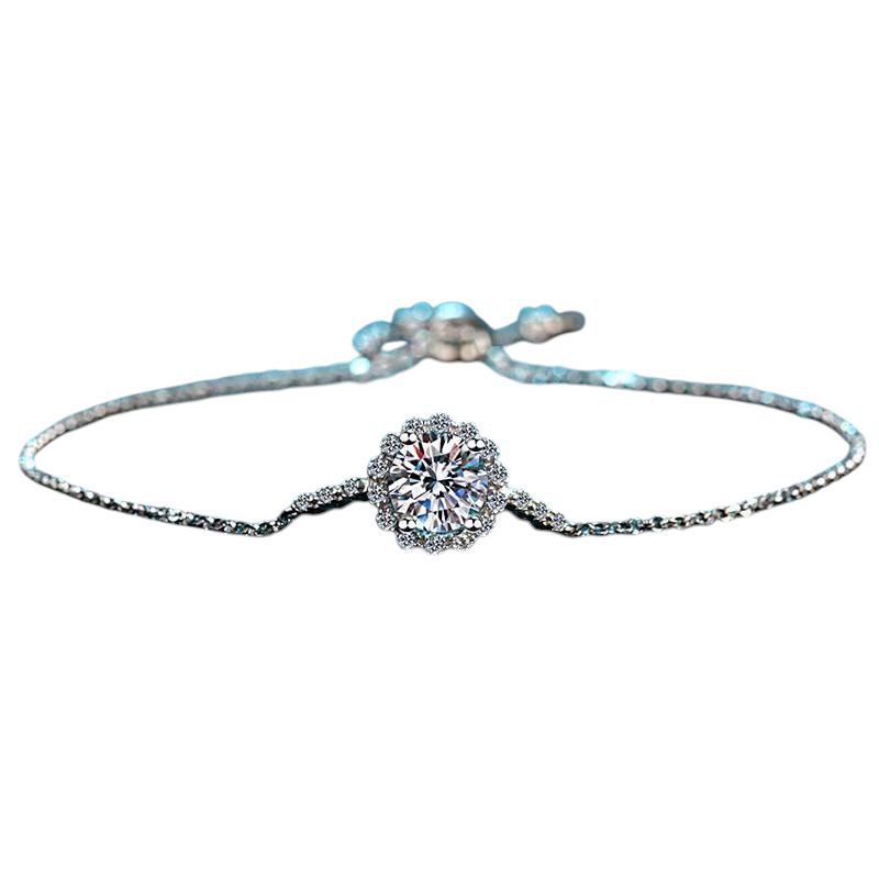 Hayesaura | Stars Holding Moon 18K Plated Bezel Moissanite | Quiet Luxury Bridal Bracelet