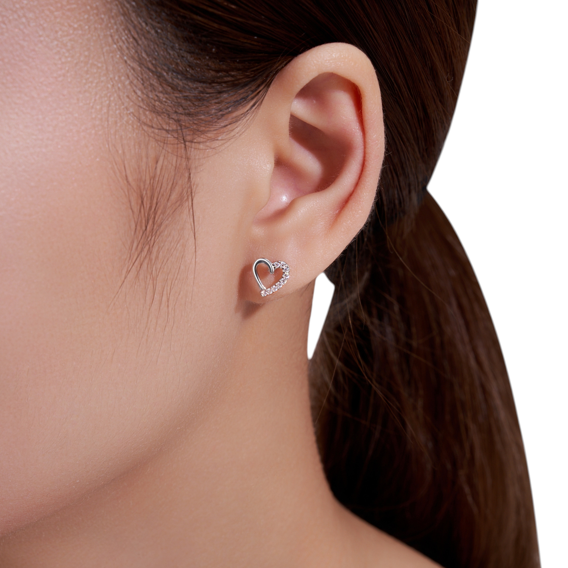 Hayesaura | Coquette Romance 18K Plated Petite Heart | Delicate Aesthetics Bridal Studs