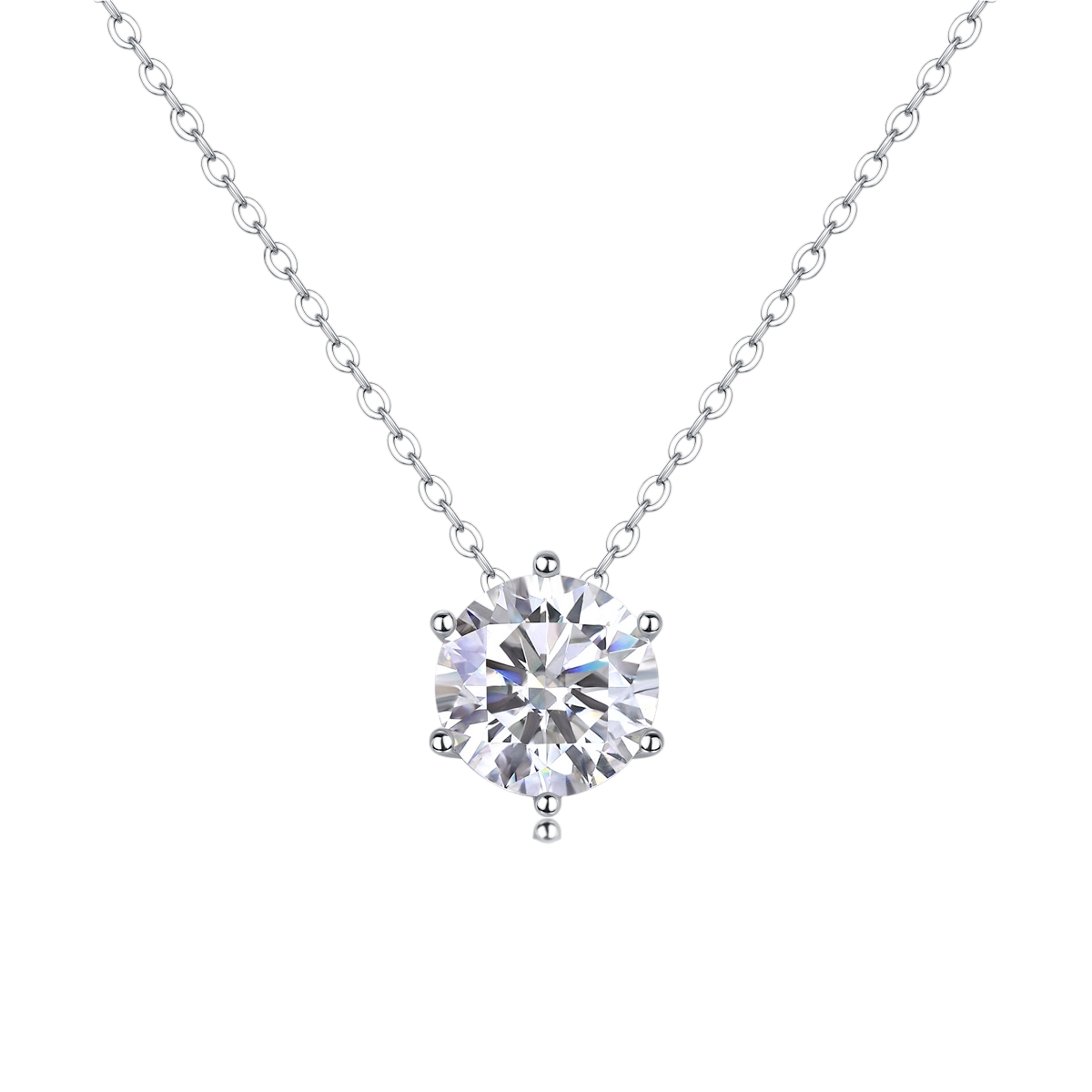 Hayesaura | Euro-Chic Luxury Fine Polished Moissanite Pendant | Vintage Glamour Fashion Statement Necklace
