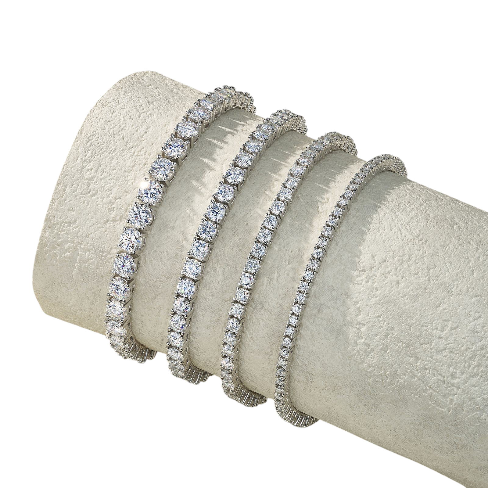 Hayesaura | Cyber Y2K Heavy Four-Prong Hip-Hop Moissanite | Rebellious Street Tennis Bracelet