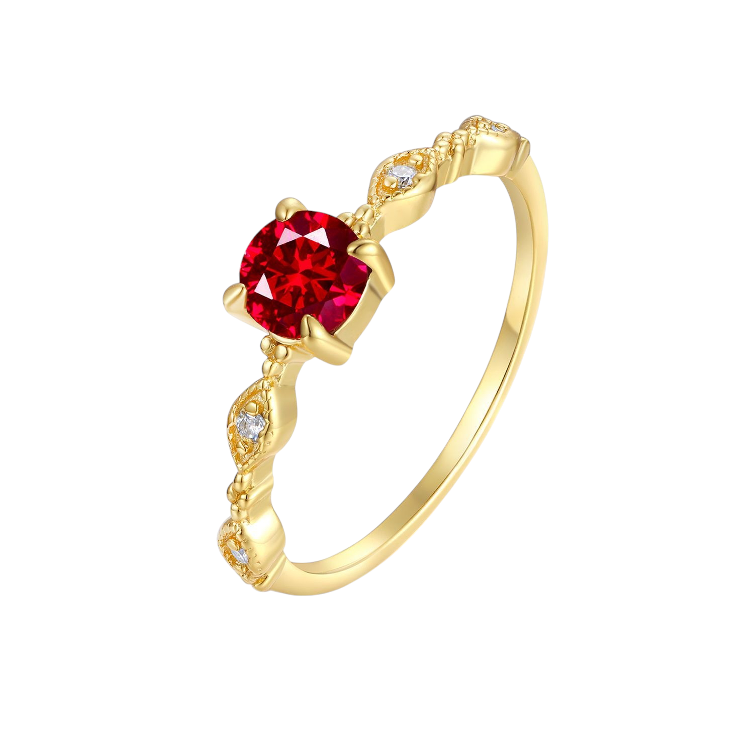 Hayesaura | High-Society 18K Plated Three-Stone Lab Emerald Ring | Retro-Futuristic Cocktail Statement