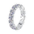 Hayesaura | Beveled Radiant Cut High-Cold Moissanite Eternity Band