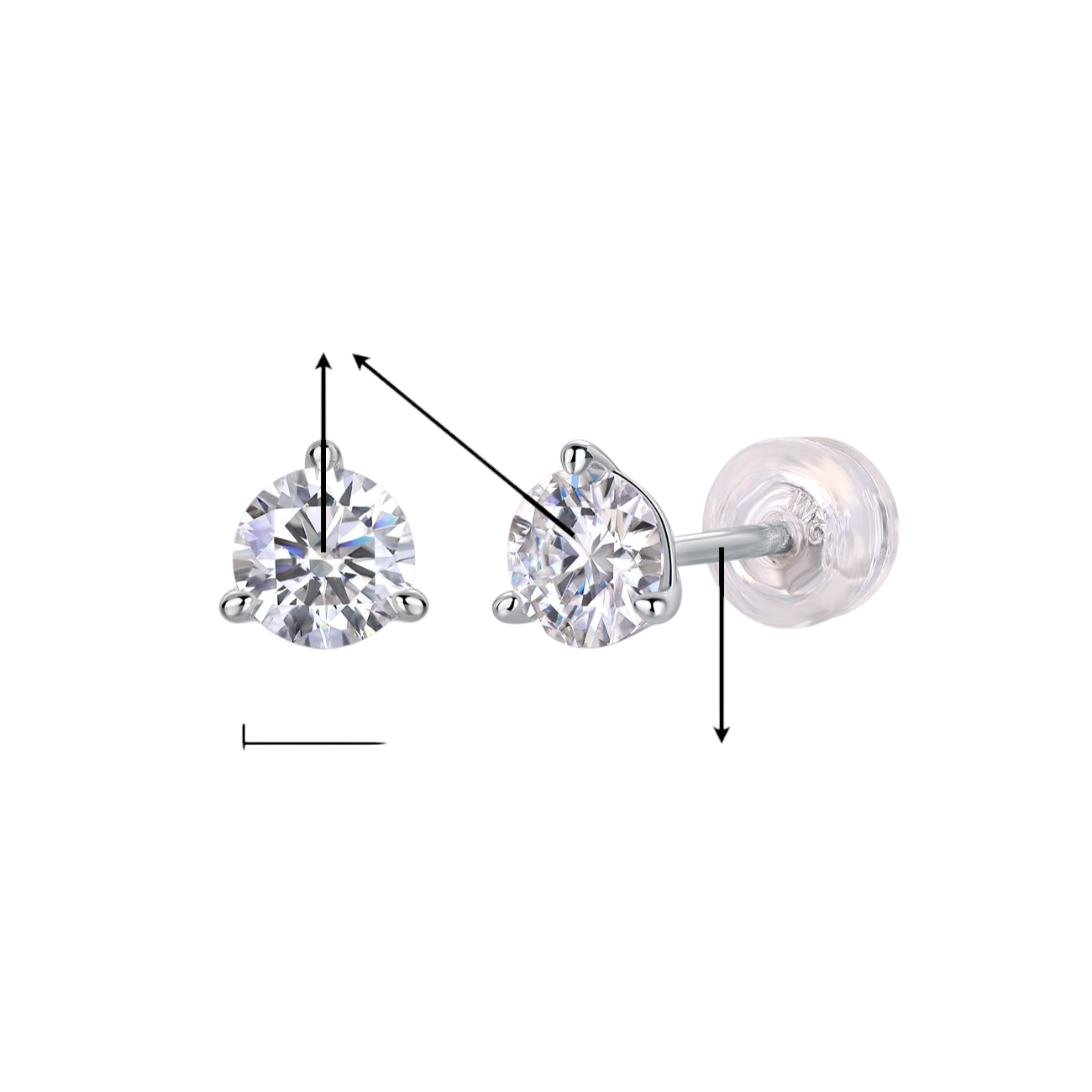 Hayesaura | Viral Trend Classic Solitaire Moissanite | Clean Fit Daily Commute Studs