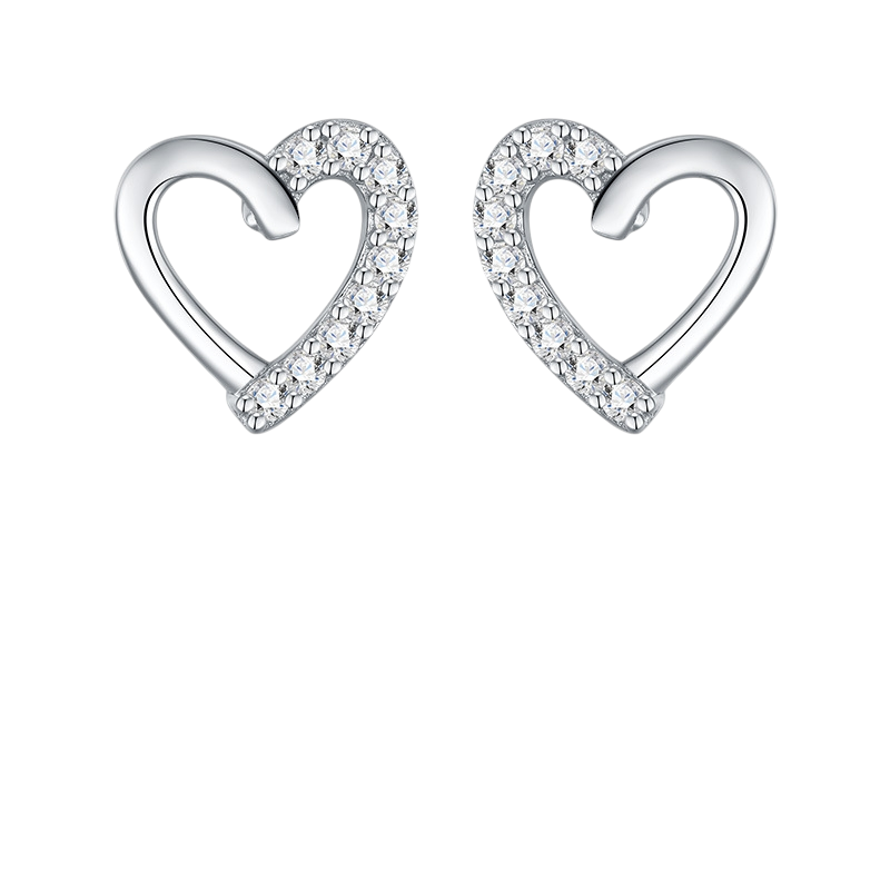 Hayesaura | Coquette Romance 18K Plated Petite Heart | Delicate Aesthetics Bridal Studs