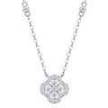 Hayesaura | Regal Heritage 18K Plated Full Pavé Clover Moissanite | Old Money Evening Statement Pendant