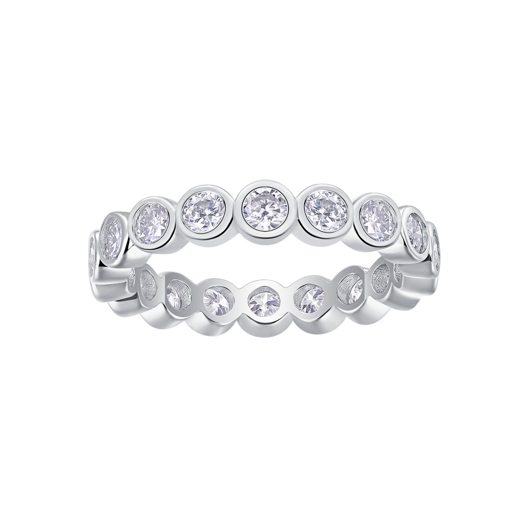 Hayesaura | British Royal Full Moissanite Proposal Ring | Minimalist