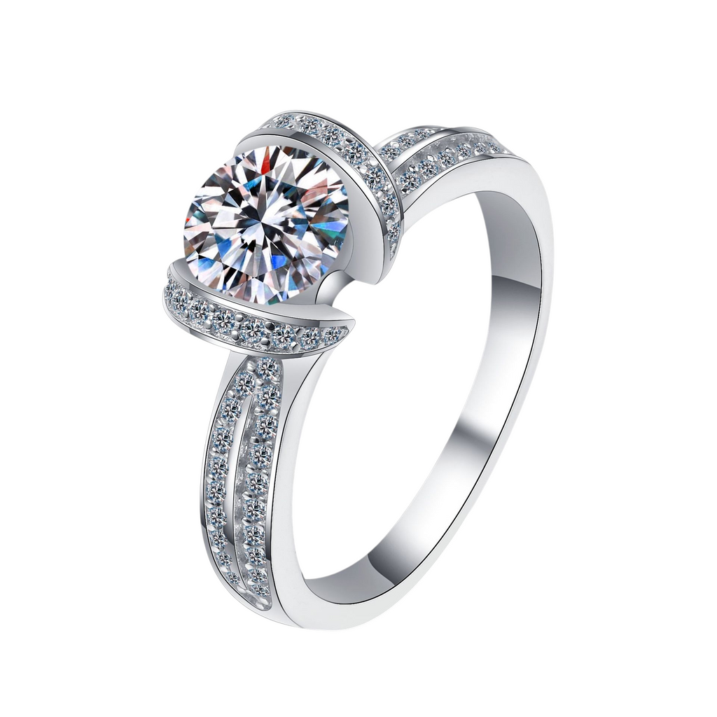 Hayesaura | Old Money 18K Plated Full Pavé Moissanite Band | Quiet Luxury Evening Statement Ring