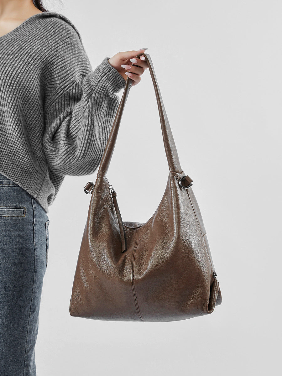 Hayesaura | Thickened TC Cowhide Kelly Large Commuter Tote
