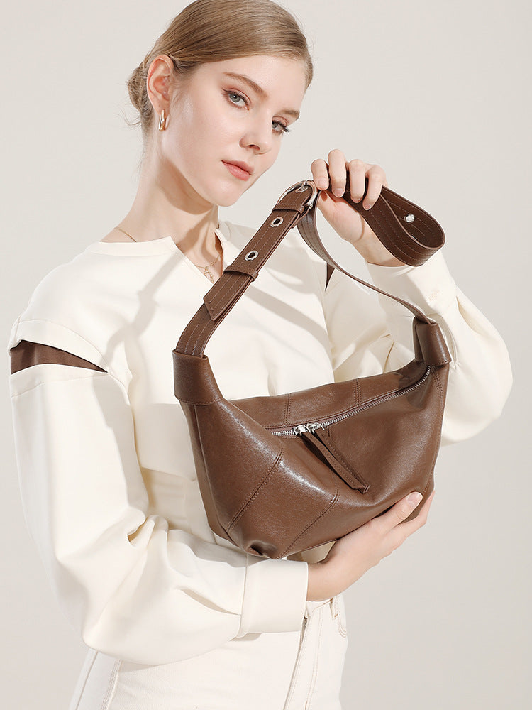 Hayesaura | 2026 Croc-Embossed Genuine Leather Kelly Mini Crossbody