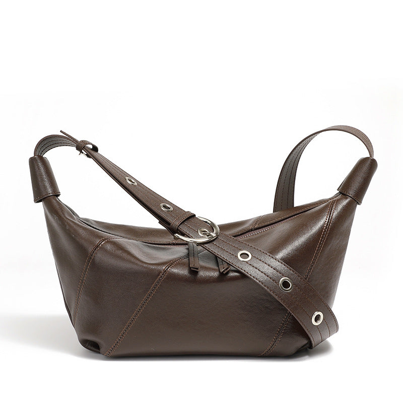 Hayesaura | 2026 Croc-Embossed Genuine Leather Kelly Mini Crossbody