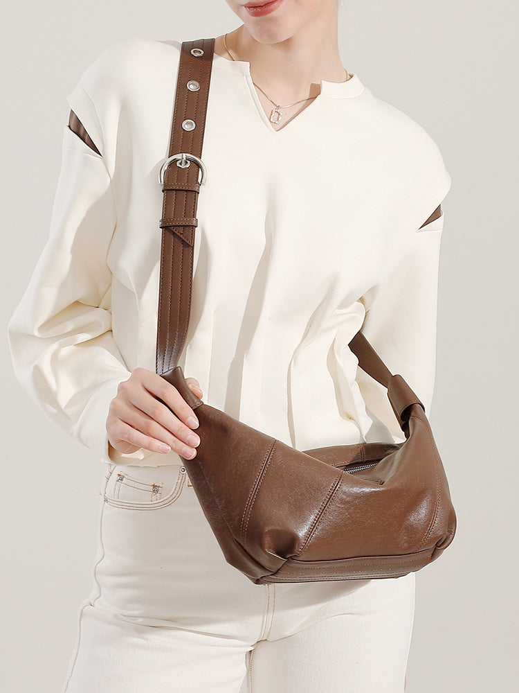 Hayesaura | 2026 Croc-Embossed Genuine Leather Kelly Mini Crossbody