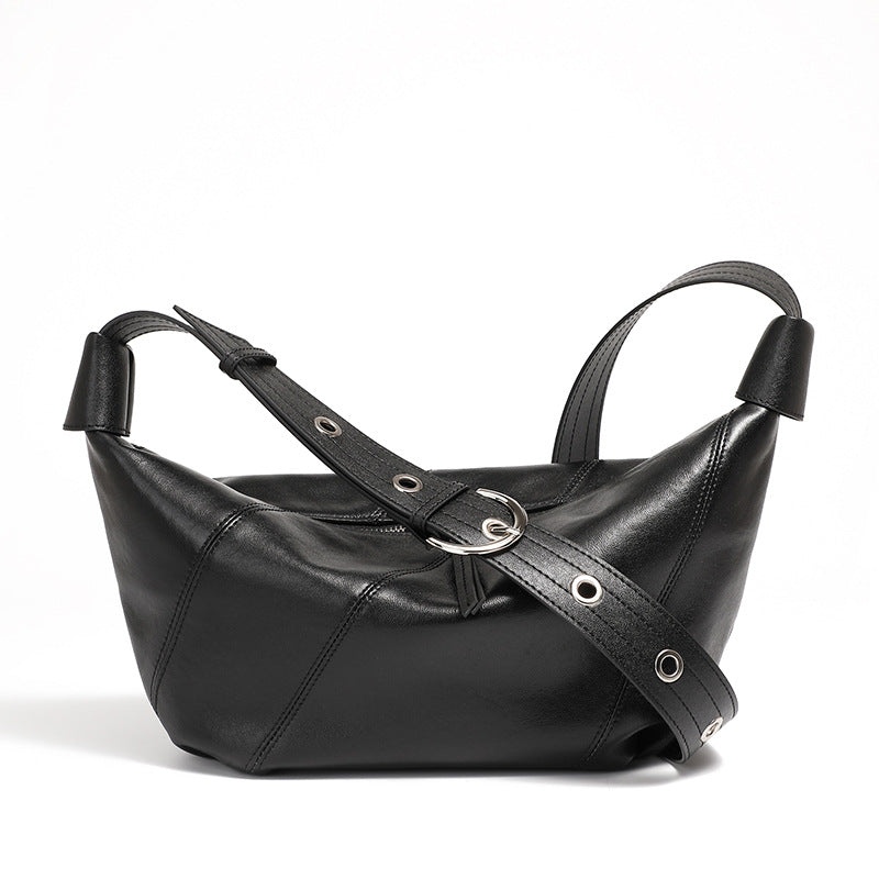 Hayesaura | 2026 Croc-Embossed Genuine Leather Kelly Mini Crossbody