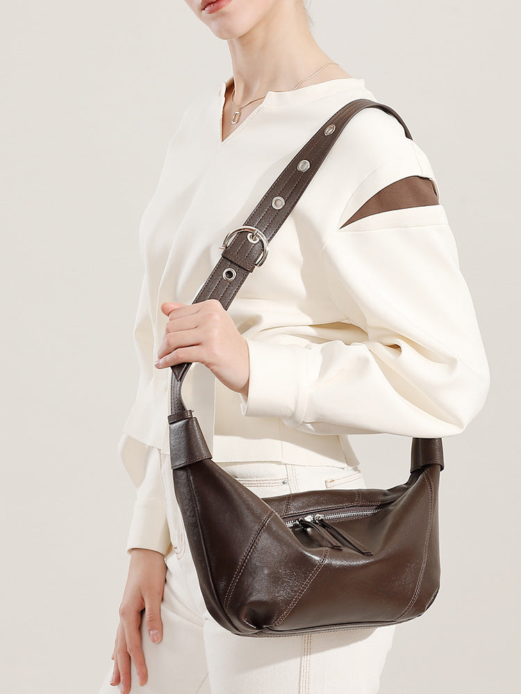 Hayesaura | 2026 Croc-Embossed Genuine Leather Kelly Mini Crossbody