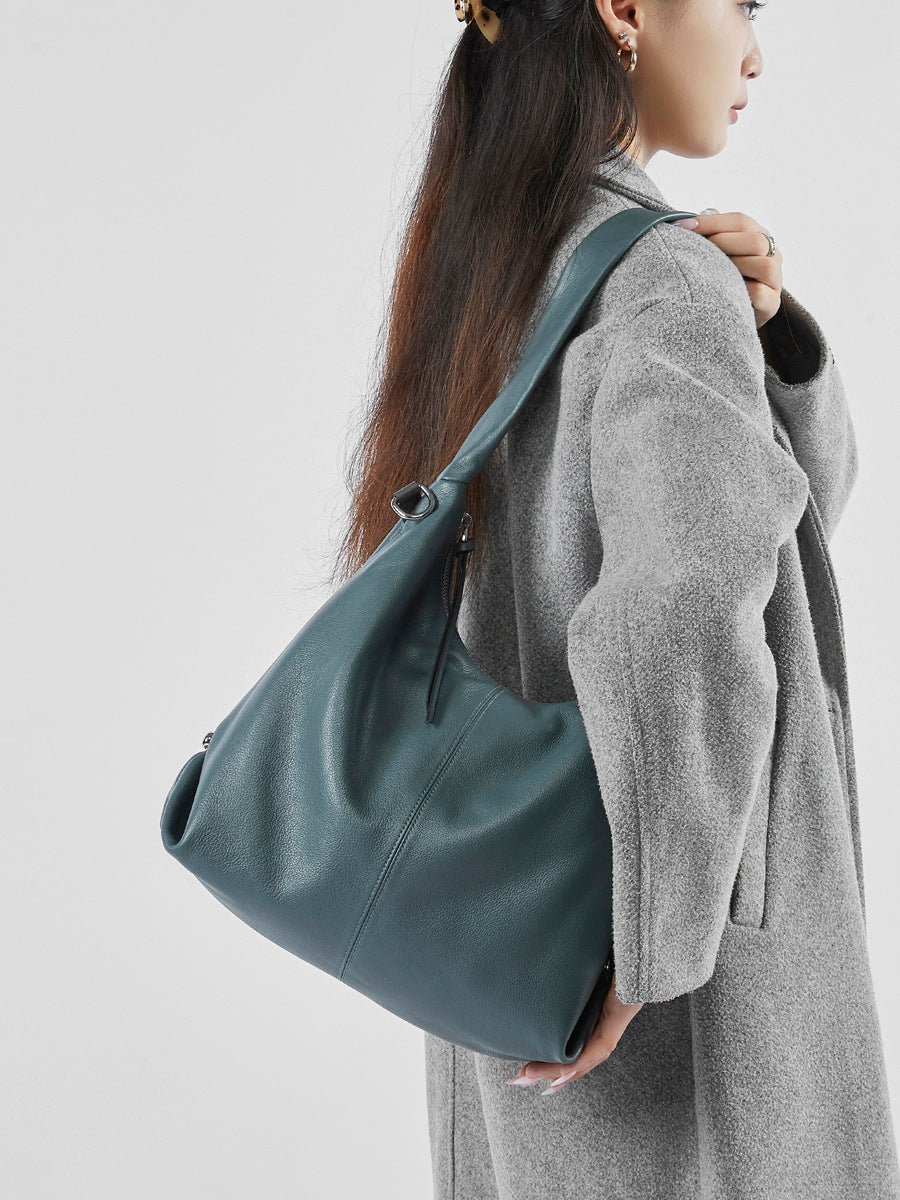 Hayesaura | Thickened TC Cowhide Kelly Large Commuter Tote
