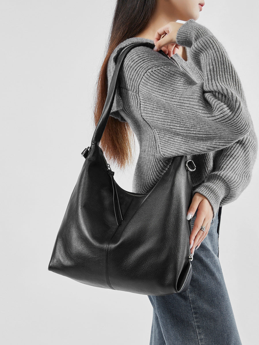 Hayesaura | Thickened TC Cowhide Kelly Large Commuter Tote